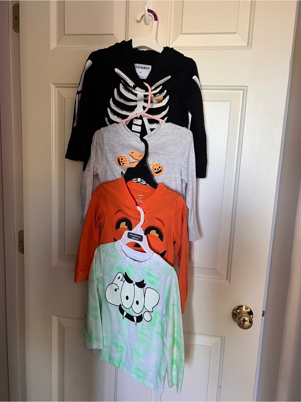 Old Navy Kids' Halloween Skeleton Pumpkin 3T Long sleeve Tees and Hoodie